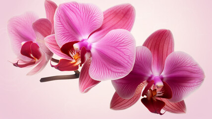 Fototapeta premium pink orchid flower close-up. AI Generative.