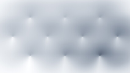 Pattern of several three dimensional bumps (cone-shaped radial gradient) on light gray color gradient background. Abstract background in 4k resolution with metallic hue.