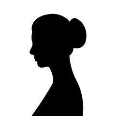 Female silhouette.Profile.Vector illustration isolated on white background.