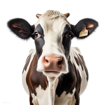 Animal dairy cow isolated on white background AI generated image