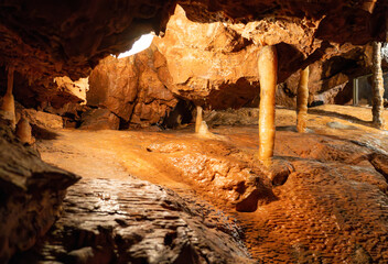 Inside Kents Cavern Prehistoric Caves near Torquay