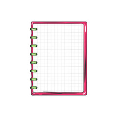 Isolated notebook School supply sketch icon Vector illustration