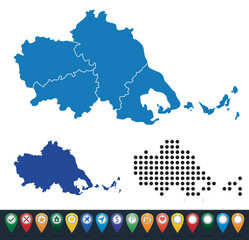 Set maps of Thessaly province