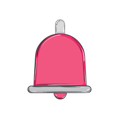 Isolated school bell School supply sketch icon Vector illustration