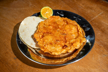 Breaded dried fish fillet - Traditional colombian food