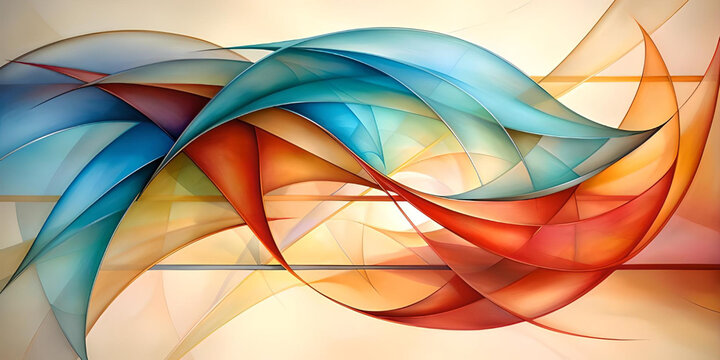 spirograph wallpaper - watercolor and colored pencil drawing art - generative ai