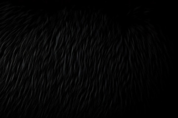 black fluffy fur, dark fur textile texture background - obrazy, fototapety, plakaty