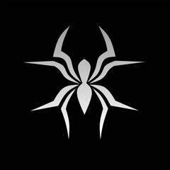 Naklejka premium vector graphic illustration of the spider logo symbol on a black background