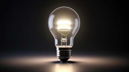 An LED light bulb radiating light while consuming less energy, illustrating the concept of energy-efficient lighting solutions