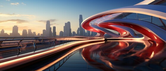 Modern and futuristic architecture. Generative AI