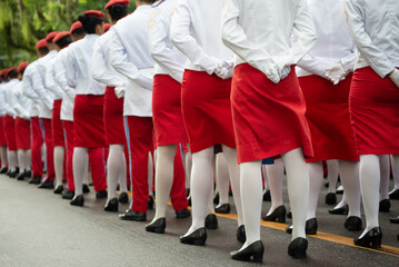 Students from the military college of the army are seen during the Brazilian independence parade in...