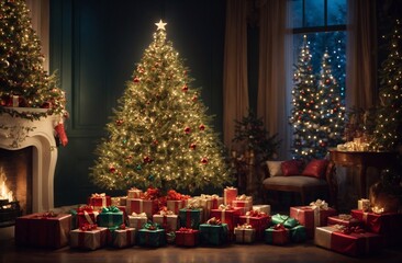 Happy New Year, Happy Christmas, Christmas Tree, Decoration