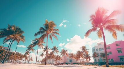 Obraz premium Miami Beach Vibes Wallpaper Background