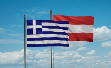 Austria and Greece flag