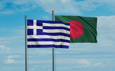 Bangladesh and Greece flag