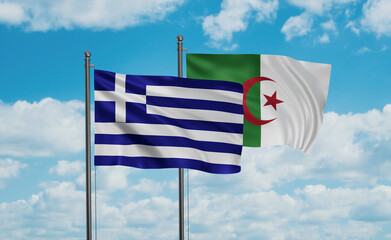 Greece and Algeria national flag