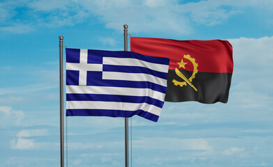 Greece and Angola national flag