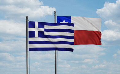 Chile and Greece flag