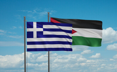 Jordan and Greece flag