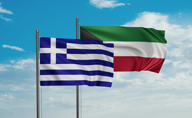 Kuwait and Greece flag