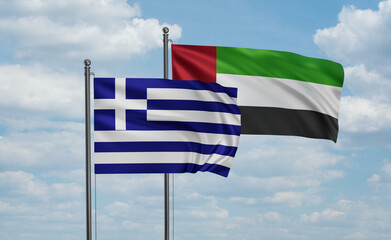 UAE and Greece flag