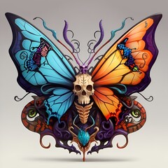 butterfly on a blue background