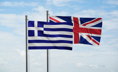 United Kingdom and Greece flag