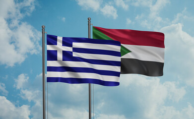 Sudan and Greece flag