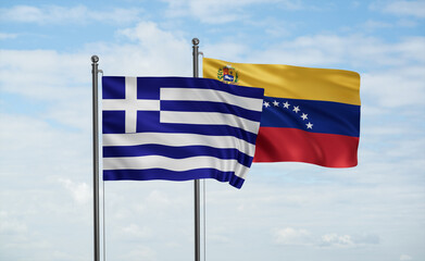 Venezuela and Greece flag