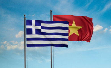 Vietnam and Greece flag