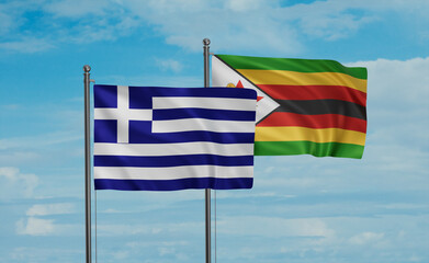 Zimbabwe and Greece flag