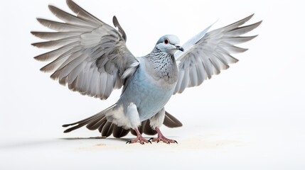 Animal bird dove pigeon on white background AI generated image
