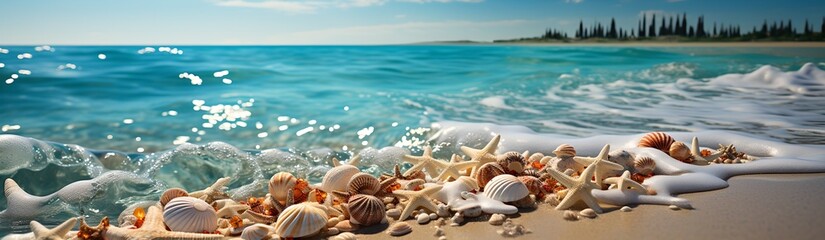 Summer beach, generative AI