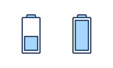 Battery icon vector. battery Charging sign. battery charge level
