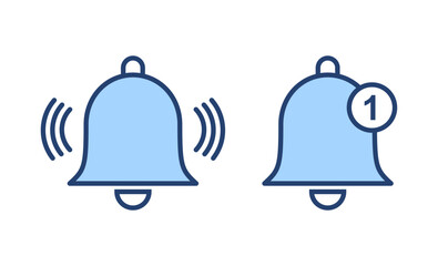 Bell icon vector. Notification sign and symbol for web site design