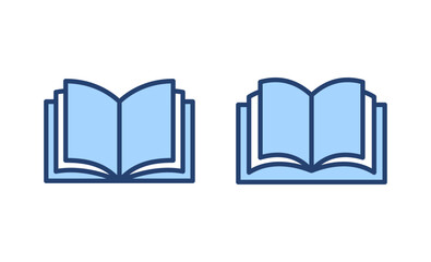 Book icon vector. open book sign and symbol. ebook icon