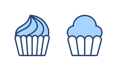 Cup cake icon vector. Cup cake sign and symbol