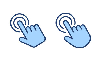 Obraz premium Hand click icon vector. pointer sign and symbol. hand cursor icon