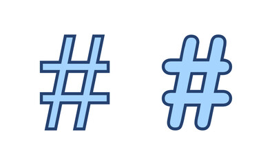 Hashtag icon vector. hashtag sign and symbol