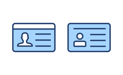 License icon vector. ID card icon. driver license, staff identification card