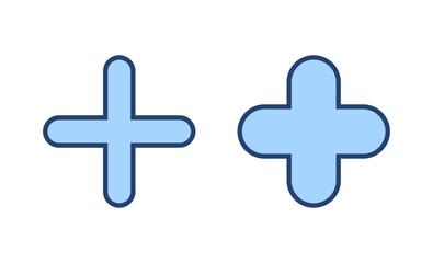 Plus icon vector. Add plus sign and symbol