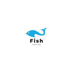 Fish Hook Logo Design Modern Vector Template. Fish Logo.