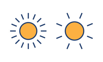 Sun icon vector. Brightness sign and symbol