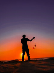 Sunset Poi Spin Flow Art