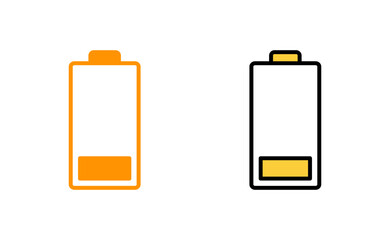 Battery icon set for web and mobile app. battery charging sign and symbol. battery charge level