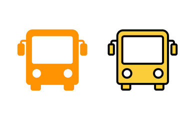 Bus icon set for web and mobile app. bus sign and symbol. transport symbol