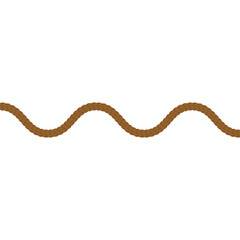 brown wavy line rope