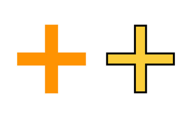 Plus Icon set for web and mobile app. Add plus sign and symbol
