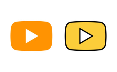 Play Icon set for web and mobile app. Play button sign and symbol