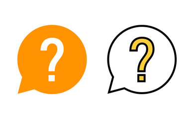 Question icon set for web and mobile app. question mark sign and symbol